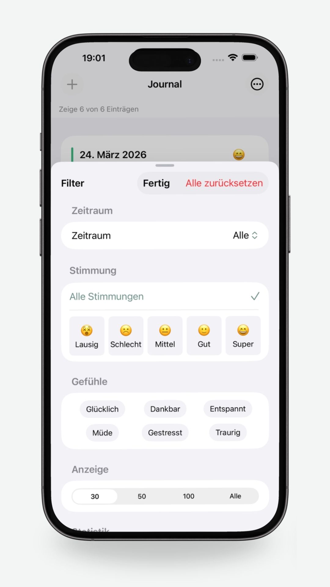 Jot Diary Filter