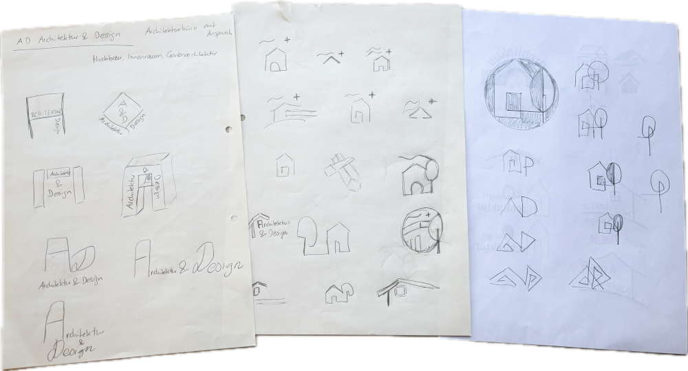 Logodesign Skizze Architektur & Design